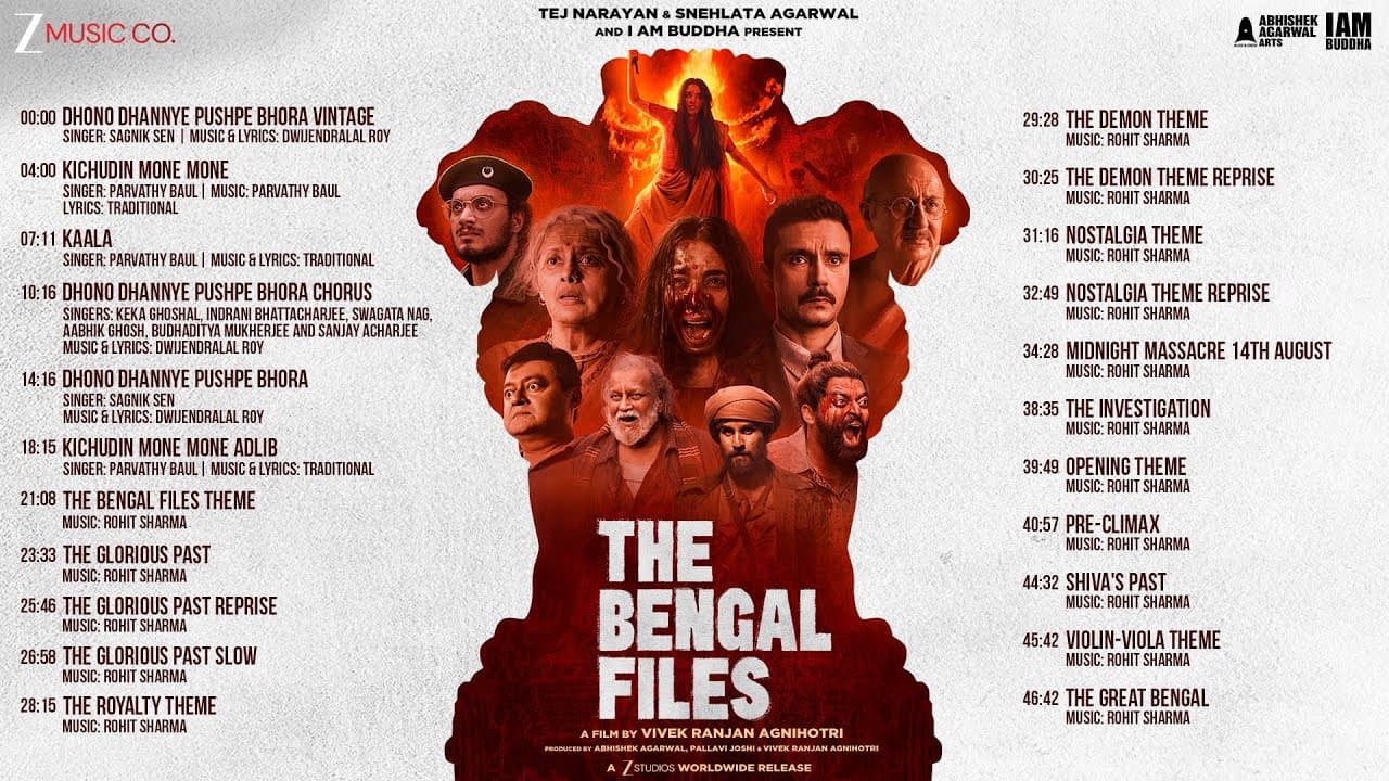 The Bengal Files - Full Album | Mithun C, Anupam Kher, Pallavi Joshi, Darshan Kumaar, Simratt Kaur
