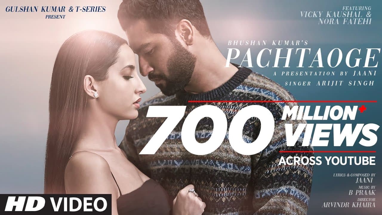 Arijit Singh: Pachtaoge | Vicky Kaushal, Nora Fatehi |Jaani, B Praak, Arvindr Khaira | Bhushan Kumar