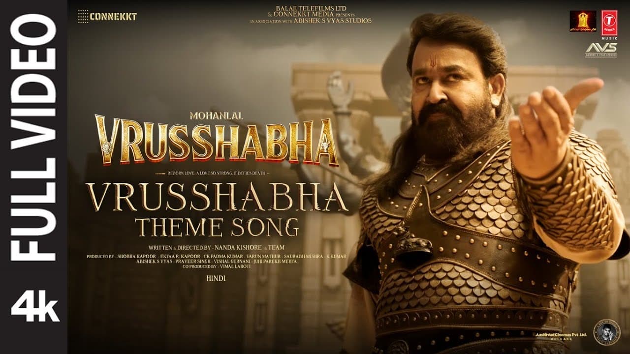Vrusshabha: Theme Song (Full Video) | Mohanlal,Samarjit Lankesh,Nayan Sarika,Ragini |Sam CS |Nanda K