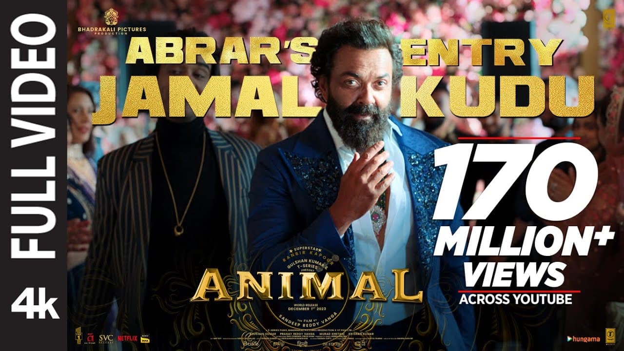 ANIMAL: ABRAR’S ENTRY - JAMAL KUDU(Full Video) |Ranbir Kapoor,Bobby Deol |Sandeep Vanga |Bhushan K