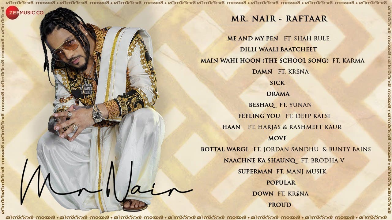 Mr. Nair - Audio Jukebox | RAFTAAR