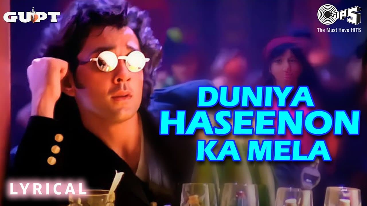 Duniya Haseenon Ka Mela - Lyrical | Gupt | Bobby Deol | Udit Narayan, Sunita Rao | 90's Hits