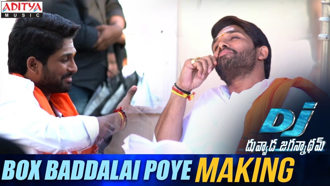 Box Baddalai Poye Song Making || DJ Song Promos || Allu Arjun, Pooja Hegde, Harish Shankar || DSP