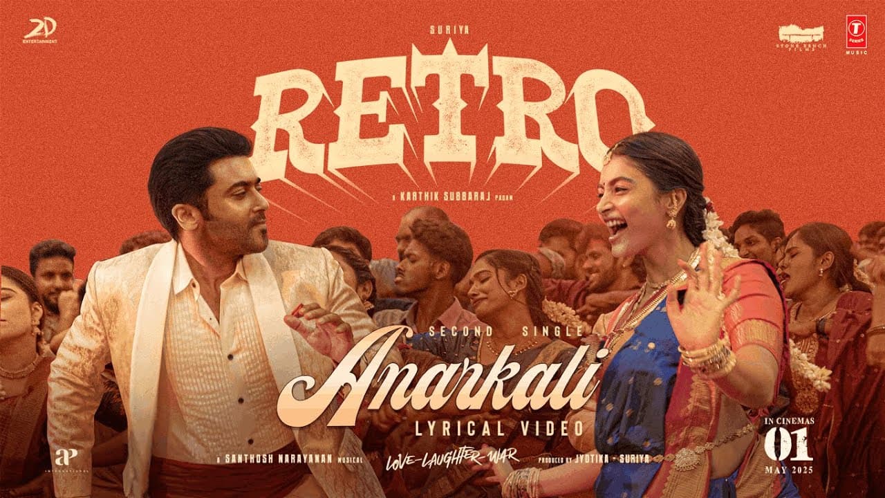 RETRO: Anarkali Lyrical Video (Hindi) | Suriya | Karthik Subbaraj | Pooja Hegde | Santhosh Narayanan