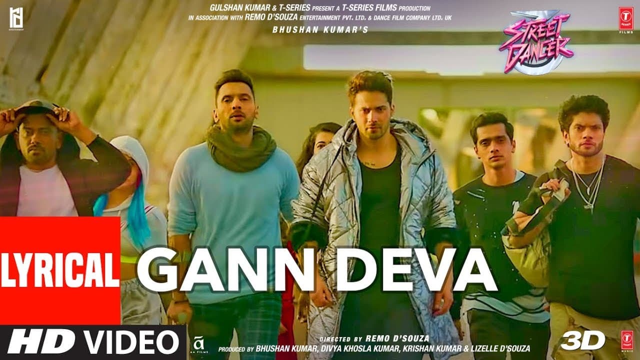 Gann Deva Lyrical | Street Dancer 3D | Varun D, Shraddha K | Divya Kumar, Sachin-Jigar
