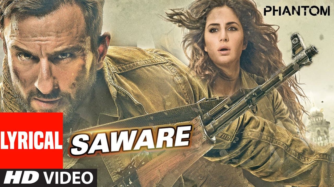 Saware Lyrical Video | Phantom | Saif Ali Khan & Katrina Kai | Arijit Singh |  Pritam | T-Series