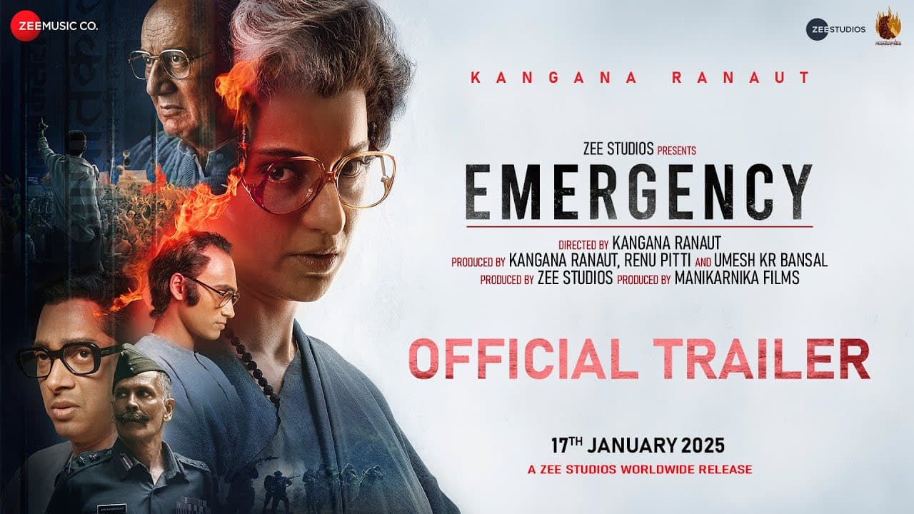Emergency - Official Trailer | Kangana Ranaut, Anupam K, Shreyas T, Milind S | In Cinemas 17th Jan