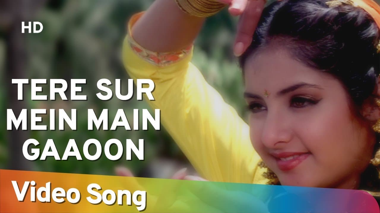 Tere Sur Mein Main Gaoon (HD) | Geet Songs | Divya Bharti | Avinash Wadhavan | Alka Yagnik