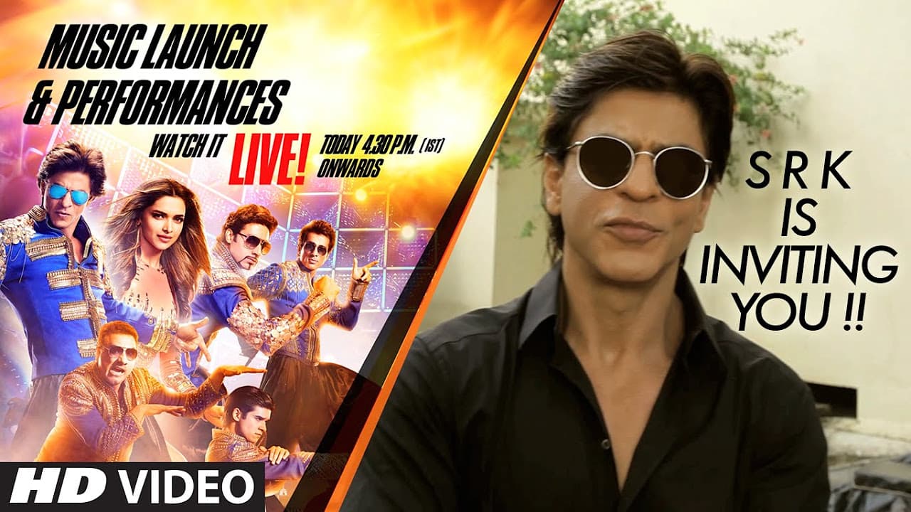 Shah Rukh Khan is INVITING You !!!!! Happy New Year Music Launch
