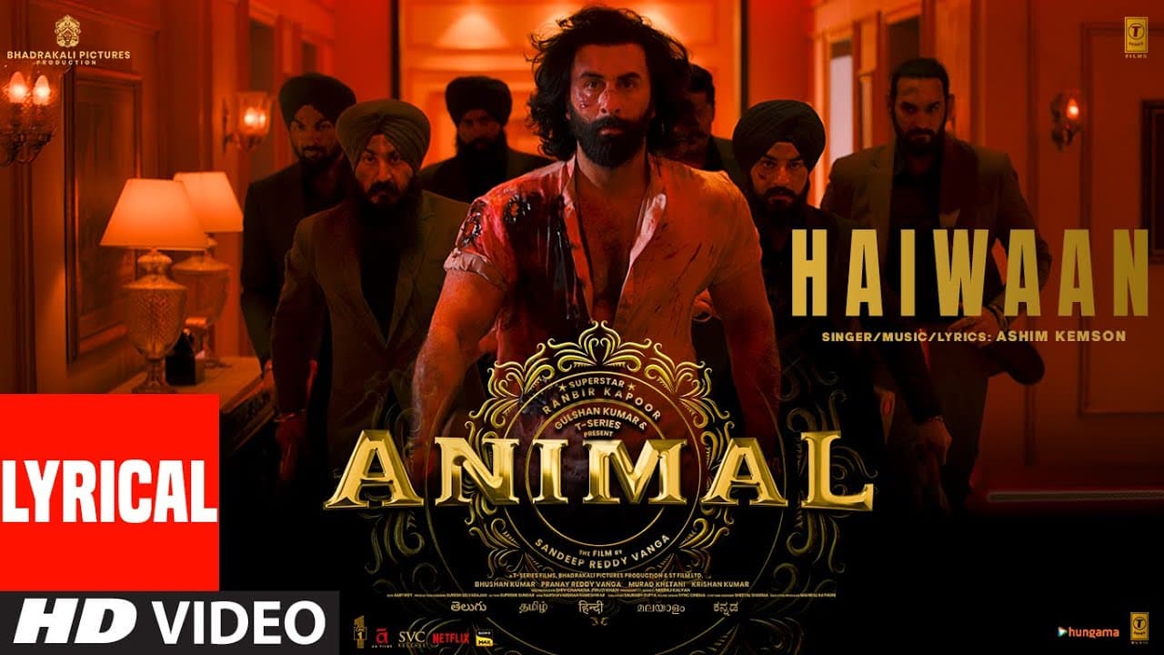ANIMAL:HAIWAAN (Lyrical) | Ranbir Kapoor,Rashmika,Anil K,Bobby D |Sandeep V |Ashim Kemson |Bhushan K