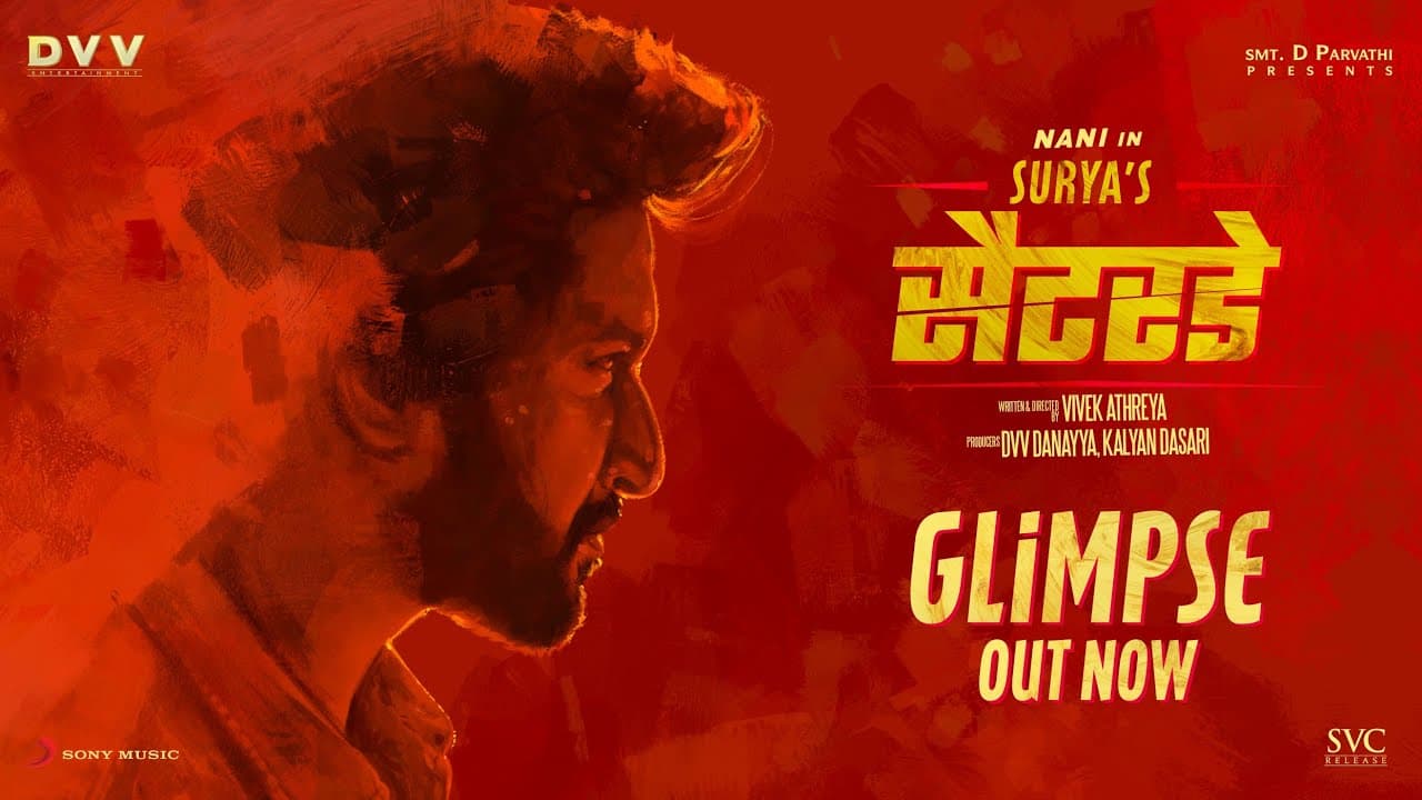 SURYA'S SATURDAY Glimpse (HINDI) - Nani | Priyanka | SJ Suryah | Vivek Athreya | DVV Danayya