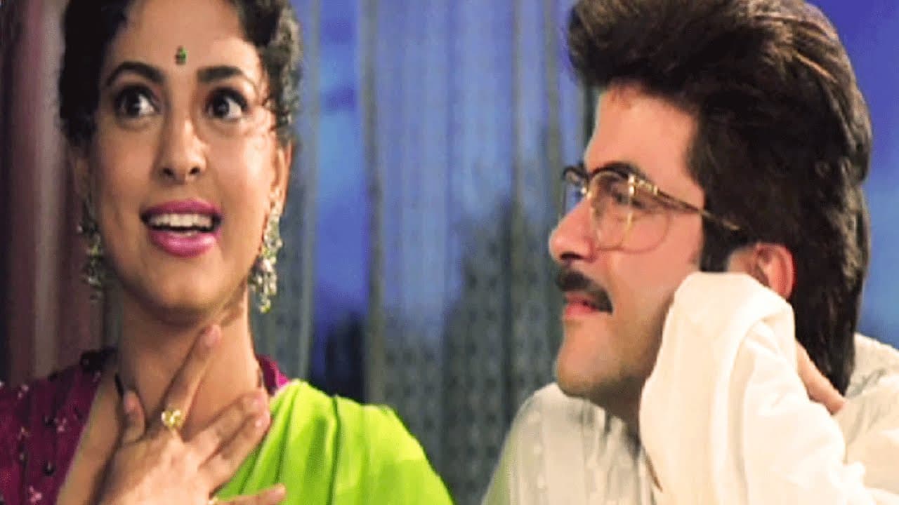 Juhi Chawla sings for Anil Kapoor - Andaz, Comedy Scene 18/22