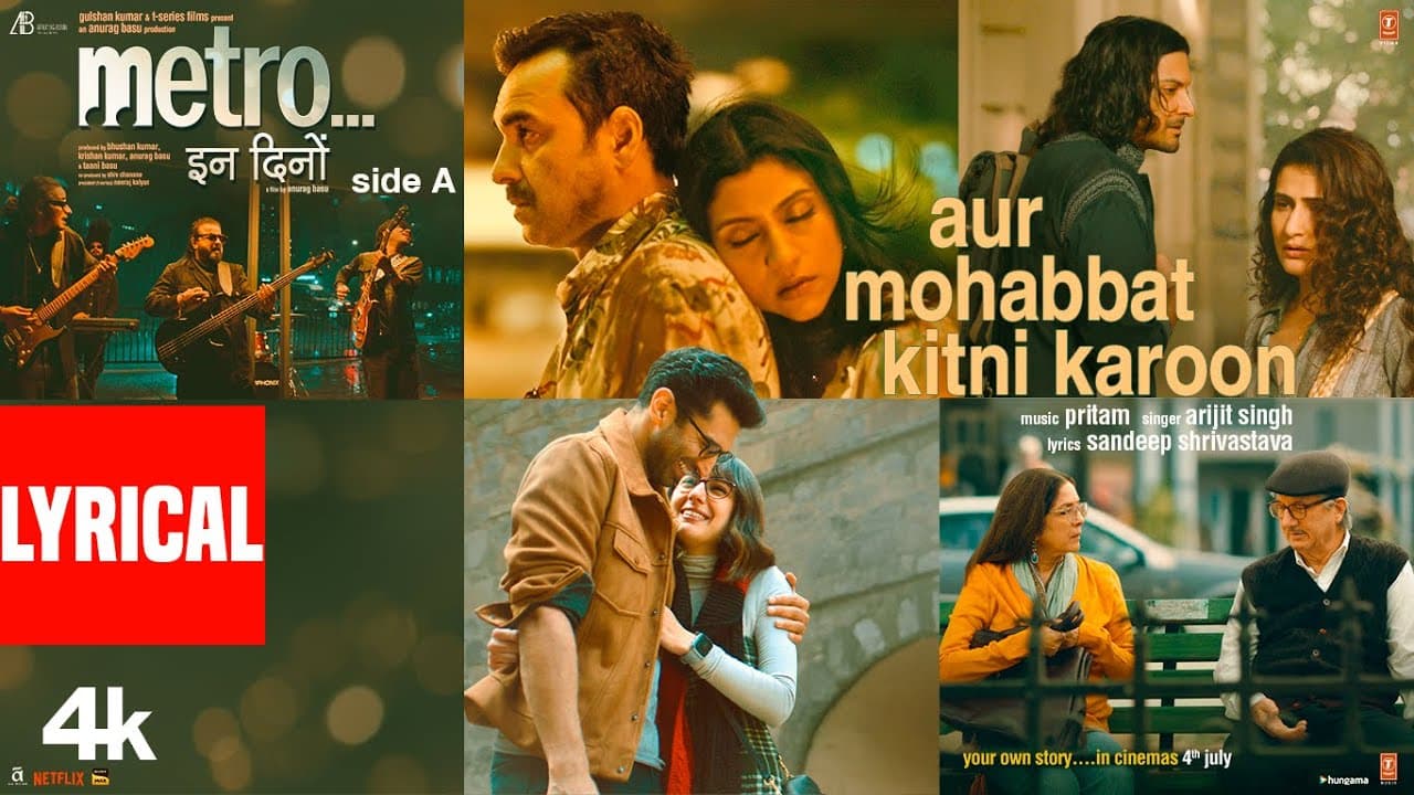 Aur Mohabbat Kitni Karoon (Lyrical Video): Arijit Singh |Metro…In Dino |Pritam |Anurag B |Bhushan K