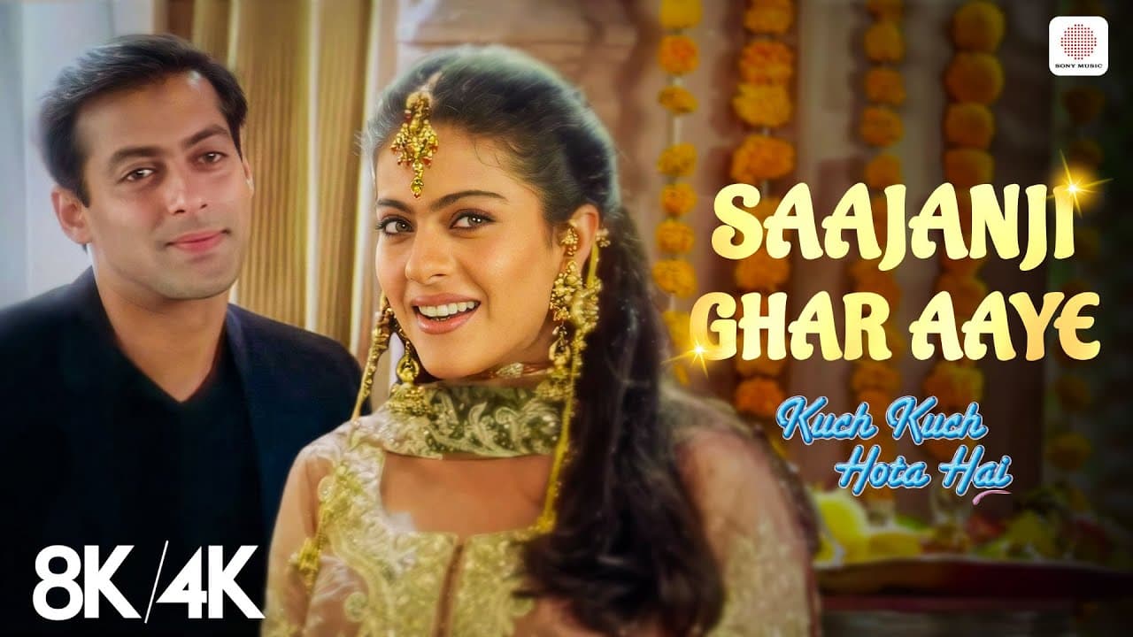 Saajanji Ghar Aaaye - 8K/4K Music Video | Salman Khan, Kajol | Jatin Lalit | Kuch Kuch Hota Hai