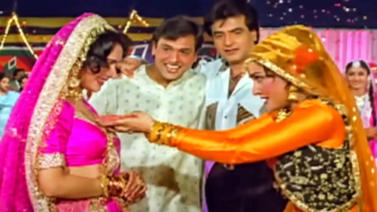 मेहँदी लगाने की रात आ गयी - आदमी खिलौना है - गोविन्दा, मीनाक्षी शेषाद्रि - अलका याग्निक