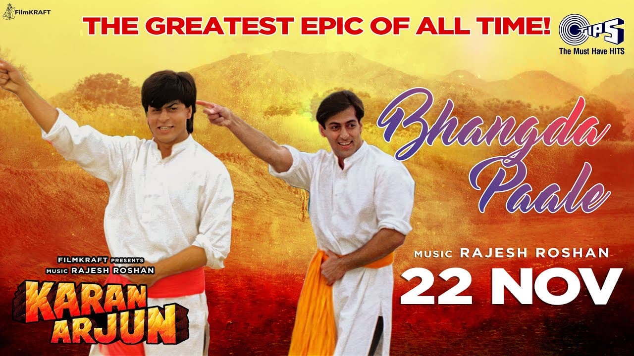 Bhangda Paale | Karan Arjun | Salman Khan, Shah Rukh Khan, Mamta |Mohd. Aziz, Sadhana Sargam, Sudesh