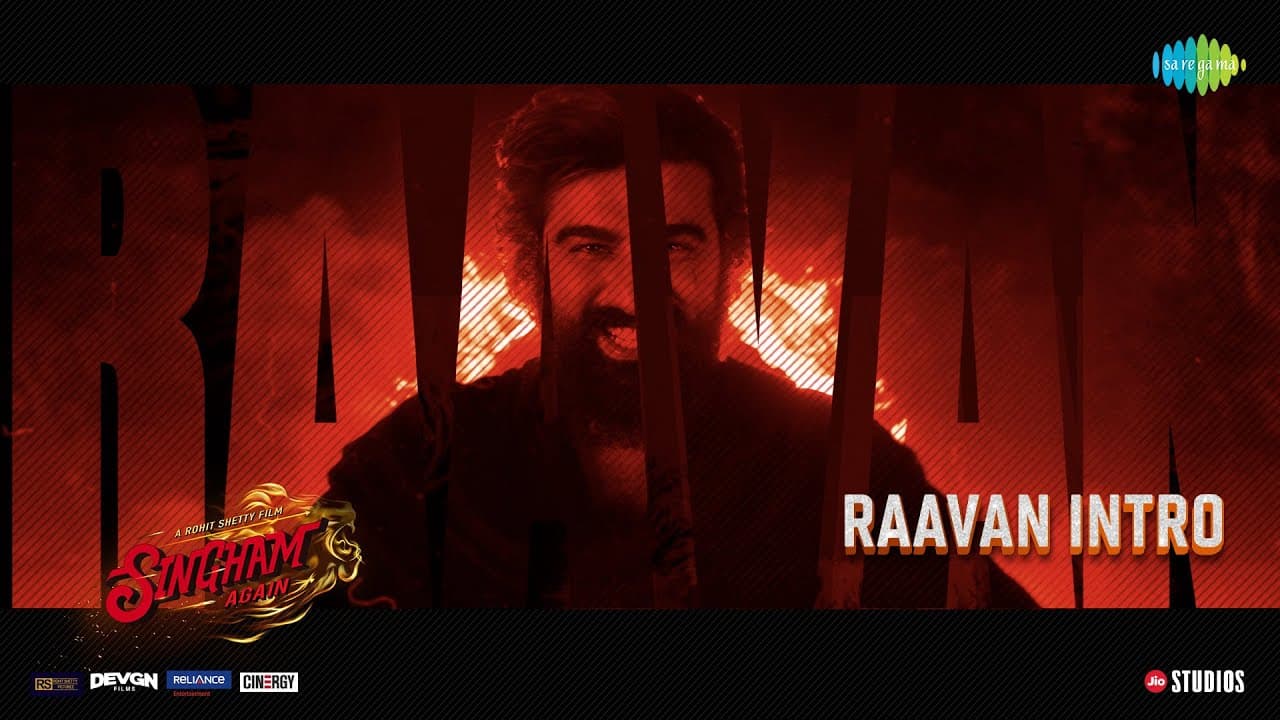 Raavan Intro-Singham Again |Ajay|Akshay|Ranveer|Arjun|Kareena|Deepika|Tiger|Ravi Basrur|Rohit Shetty