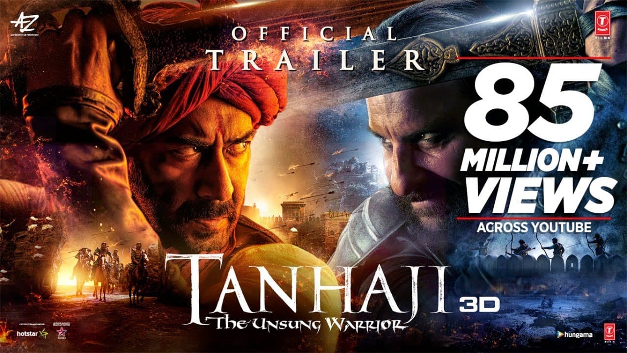 Tanhaji: The Unsung Warrior - Official Trailer | Ajay D, Saif Ali K, Kajol | Om Raut | 10 Jan 2020