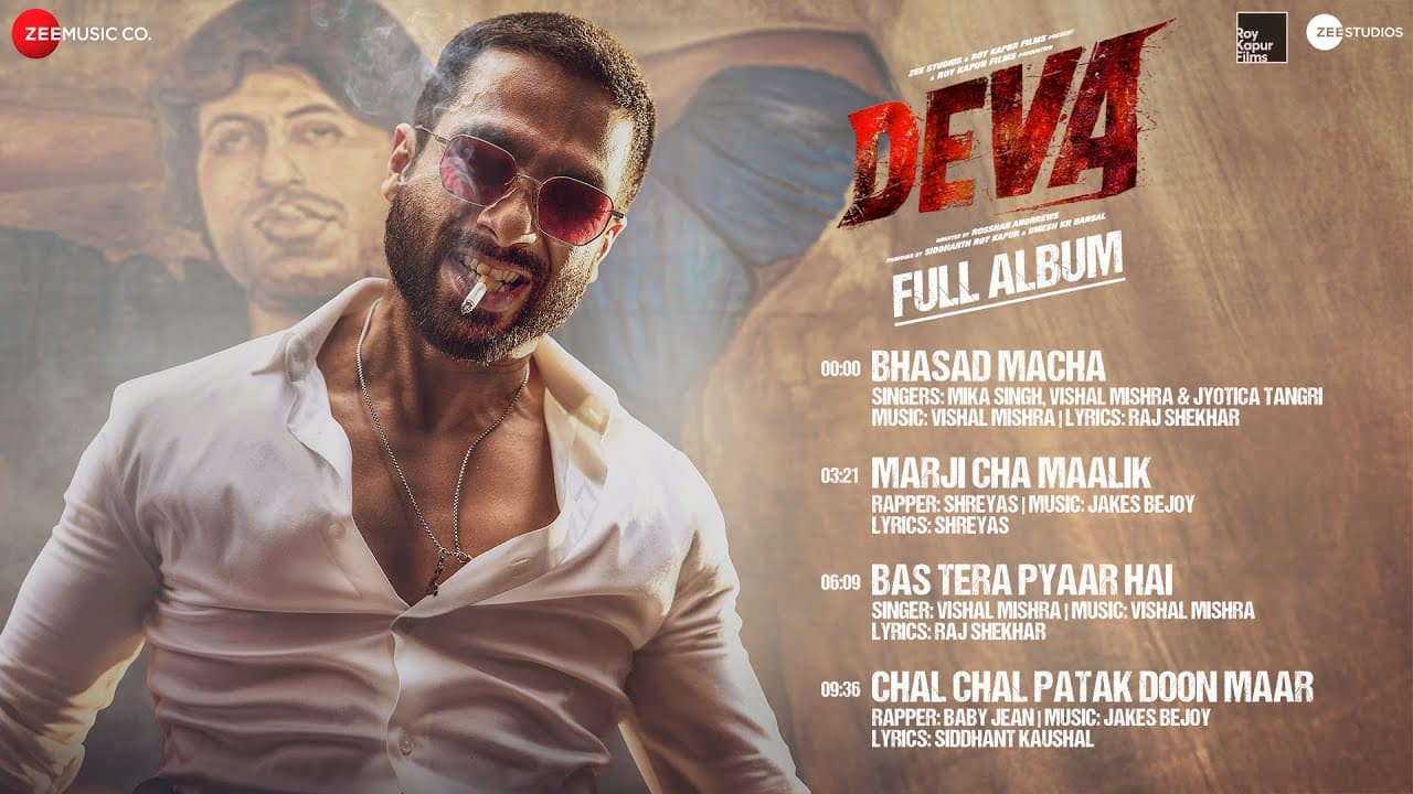 Deva - Full Album | Shahid Kapoor & Pooja Hegde | Vishal Mishra | Jakes Bejoy