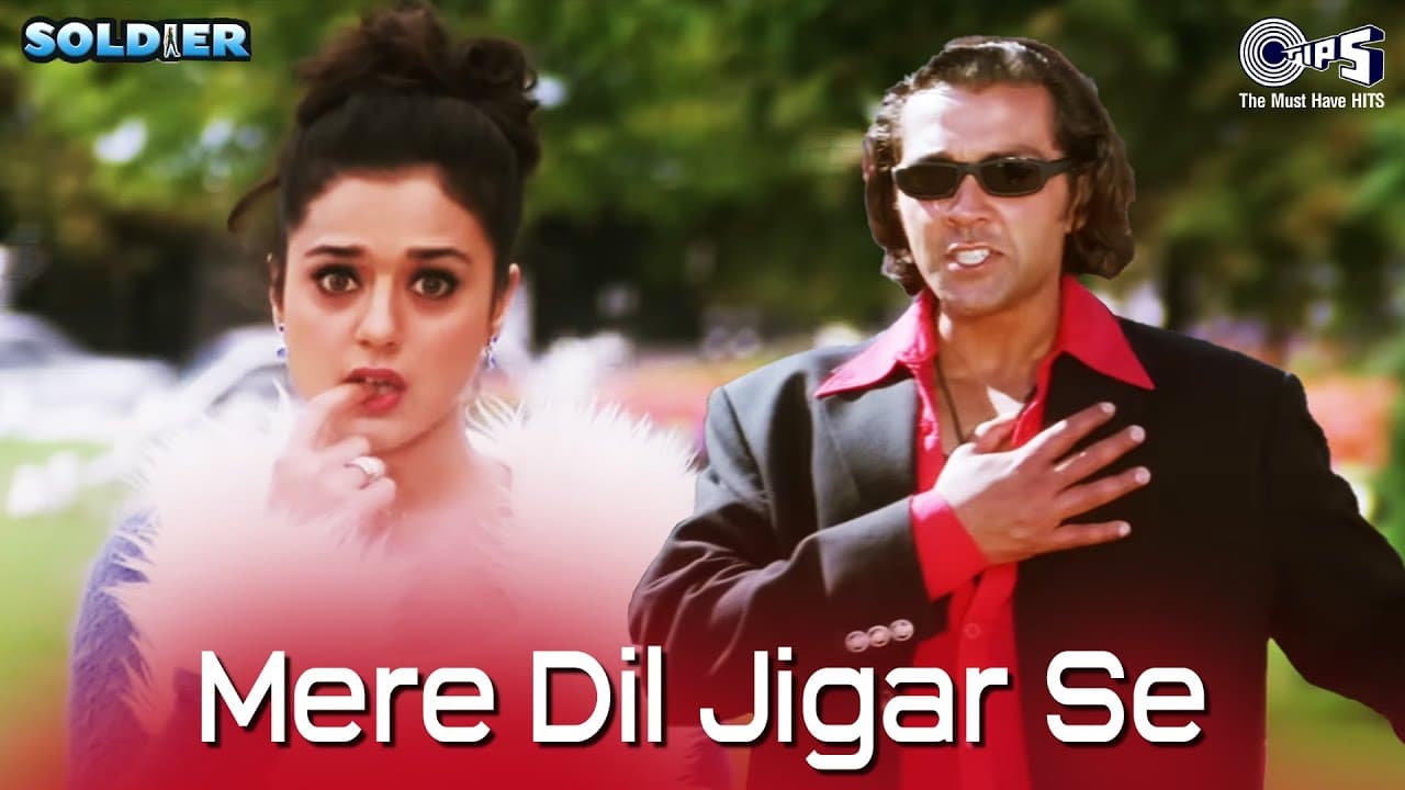 Mere Dil Jigar Se | Kumar Sanu, Alka Yagnik | Soldier | Bobby Deol, Preity Zinta |Anu Malik 90s Hits