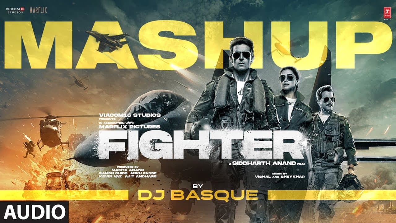 FIGHTER (Mashup) (Audio): Hrithik Roshan, Deepika Padukone, Anil Kapoor, Vishal-Sheykhar | DJ Basque