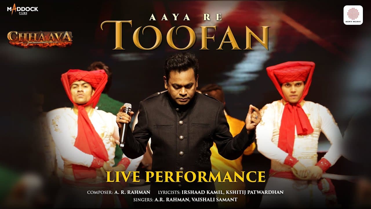 Aaya Re Toofan Live Performance | Chhaava | A. R. Rahman, Vaishali S., Irshad | Vicky K, Rashmika M