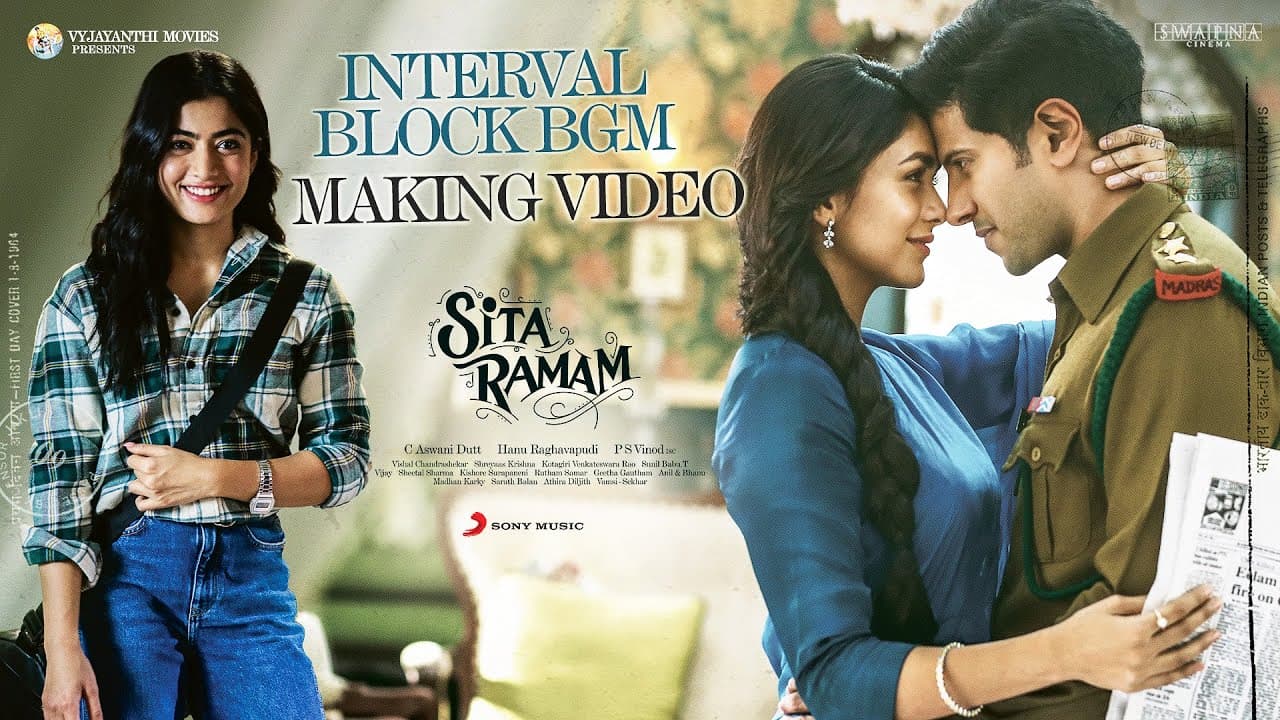 Sita Ramam Interval Block BGM - Making Video | Dulquer Salmaan | Mrunal | Vishal Chandrasekhar