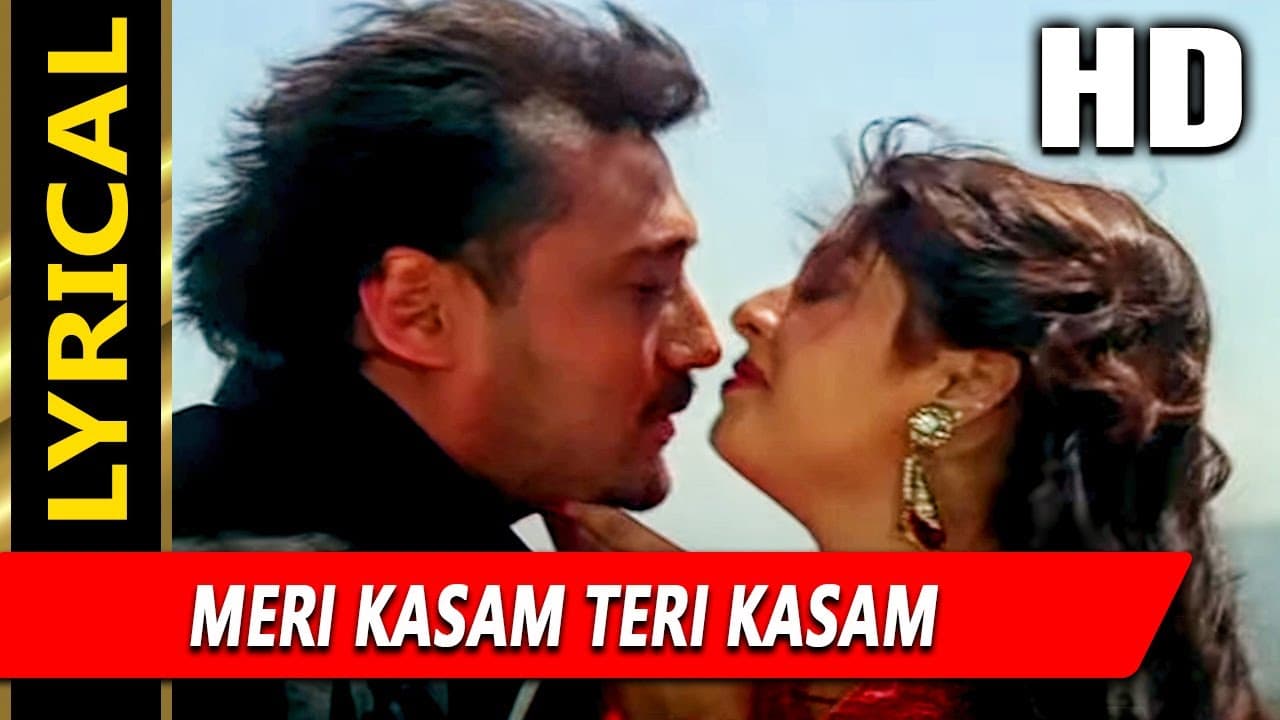 Meri Kasam Teri Kasam With Lyrics | Udit Narayan, Anuradha Paudwal | Hasti Songs | Jackie Shroff
