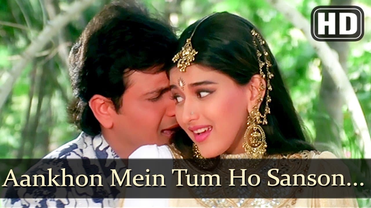 Aankhon Mein Tum Ho | Aag (1994) Govinda | Sonali Bendre | Kumar Sanu | Bollywood Songs | Filmigaane