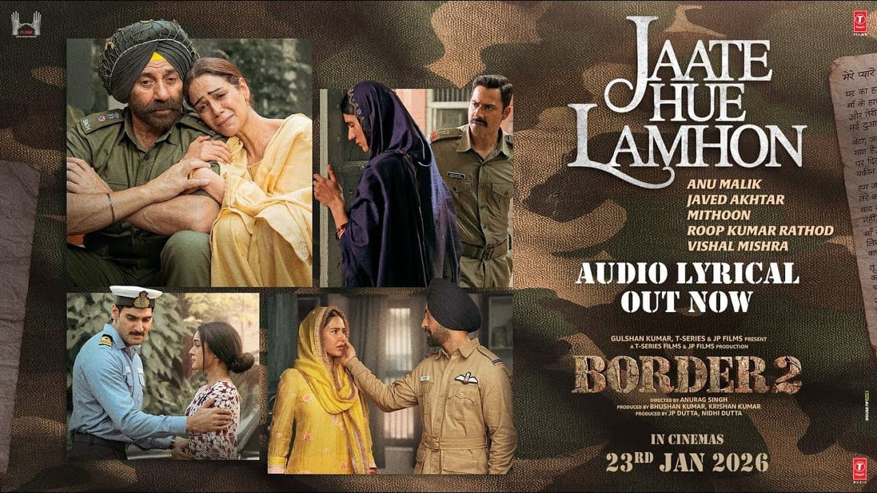 BORDER 2: Jaate Hue Lamhon -Audio Lyrical |Sunny D, Varun,Diljit,Ahan |Anu,Mithoon,Roop,Vishal,Javed
