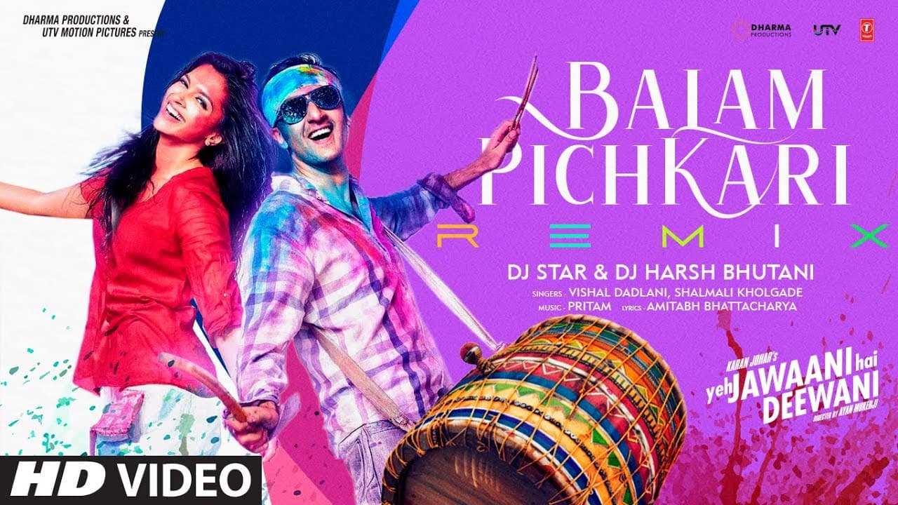 Balam Pichkari (Remix): Ranbir K, Deepika P |Holi Special |Yeh Jawaani Hai Deewani |DJ Harsh,DJ Star