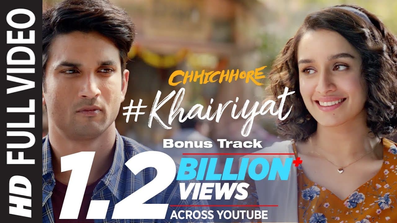 Full Song: KHAIRIYAT (BONUS TRACK) | CHHICHHORE | Sushant, Shraddha | Pritam, Amitabh B|Arijit Singh