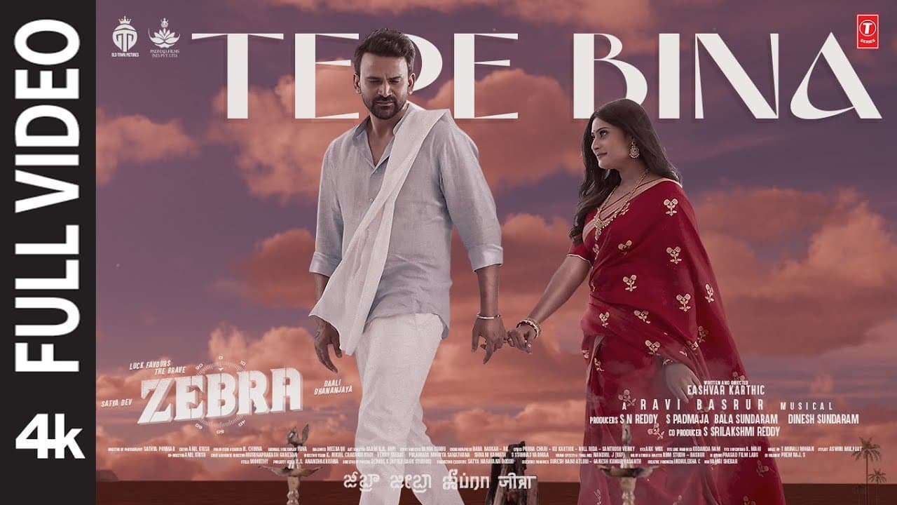 Zebra: Tere Bina (Full Video) | Daali Dhananjaya, Amrutha Iyengar | Ravi Basrur | Eashvar K