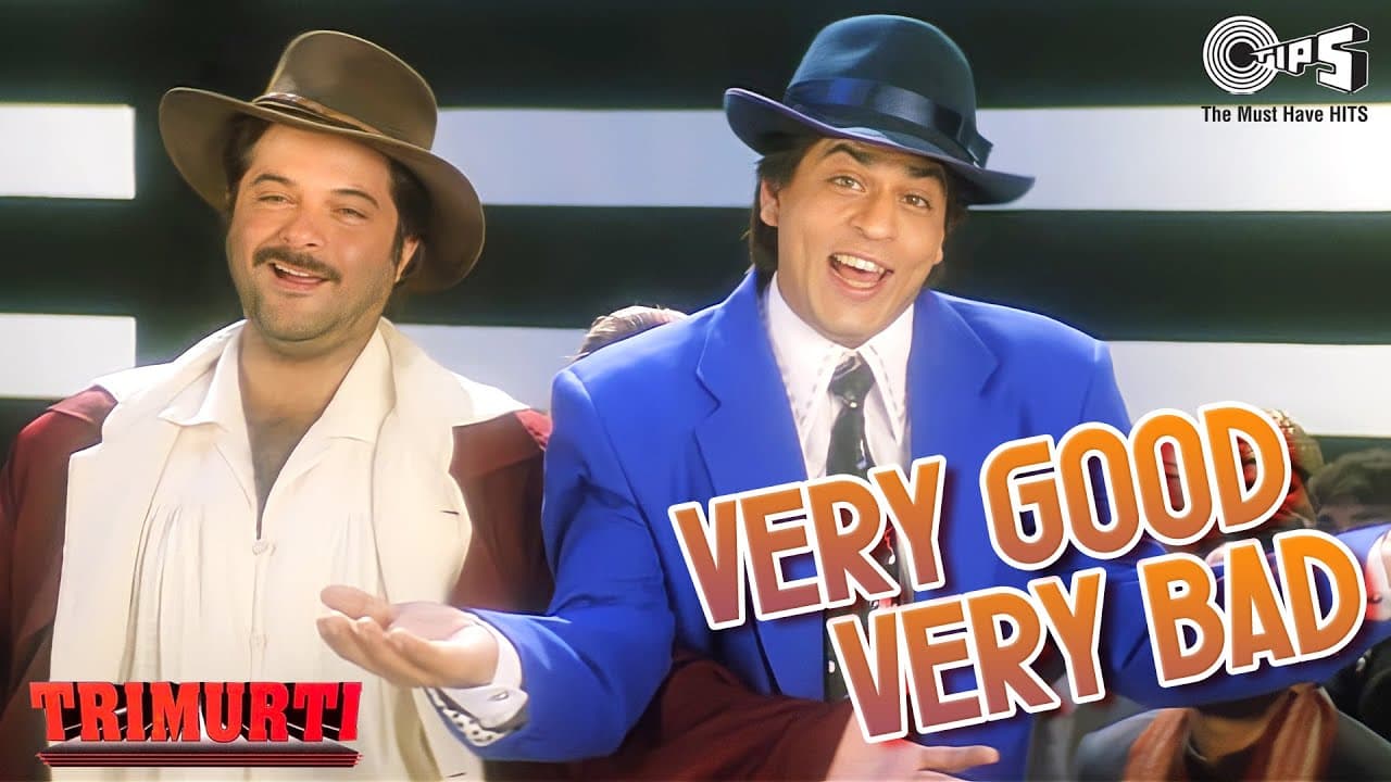 Very Good Very Bad | Trimurti | Sharukh Khan, Anil Kapoor | Udit Narayan, Vinod Rathod | 90's Song