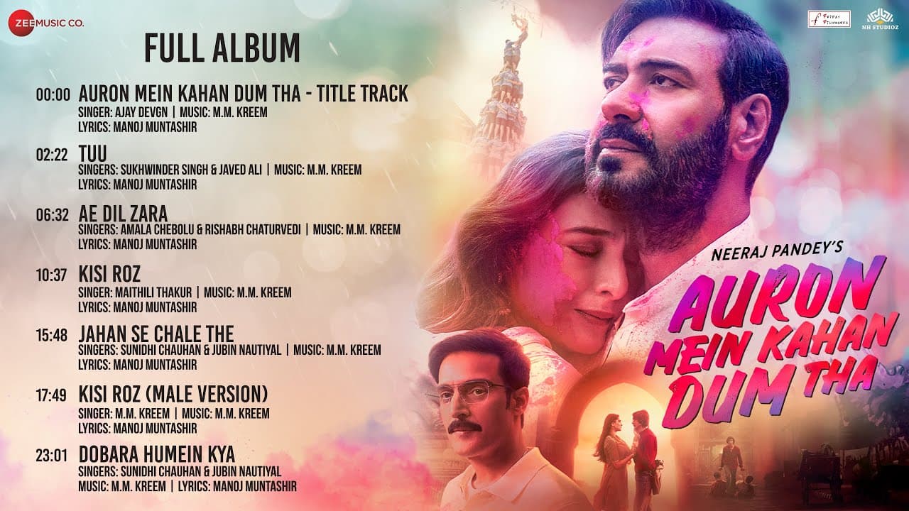 Auron Mein Kahan Dum Tha - Full Album | Ajay Devgn, Tabu, Shantanu, Saiee| MM Kreem, Manoj Muntashir