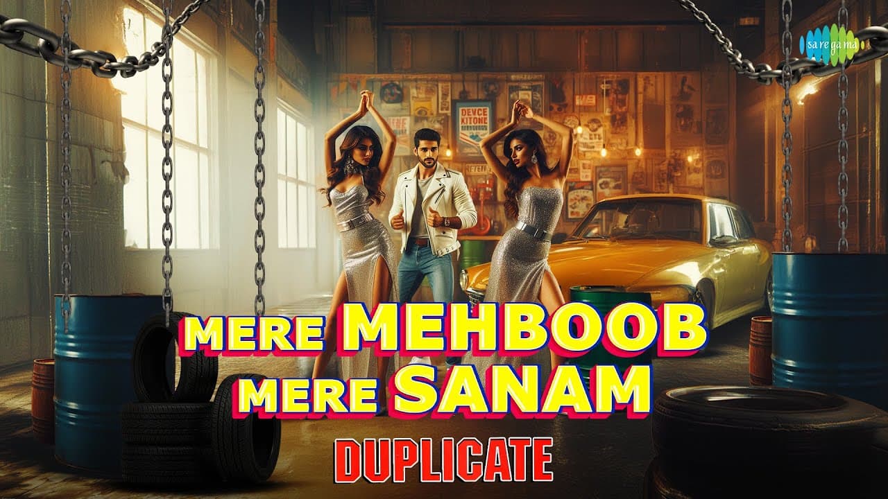 Mere Mehboob Mere Sanam | Lyrical Video | Alka Yagnik | Udit Narayan | Duplicate
