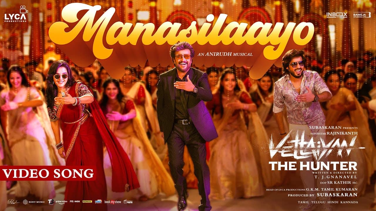 Manasilaayo Official Video - Vettaiyan The Hunter (Hindi) | Rajinikanth | Anirudh | Manju Warrier