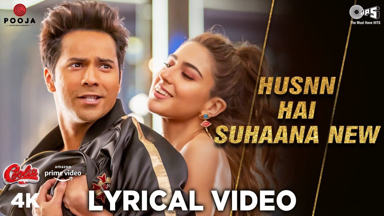 Husnn Hai Suhaana New Lyrical | @varundhawan | Sara Ali Khan | Chandana D, Abhijeet B | Coolie No.1