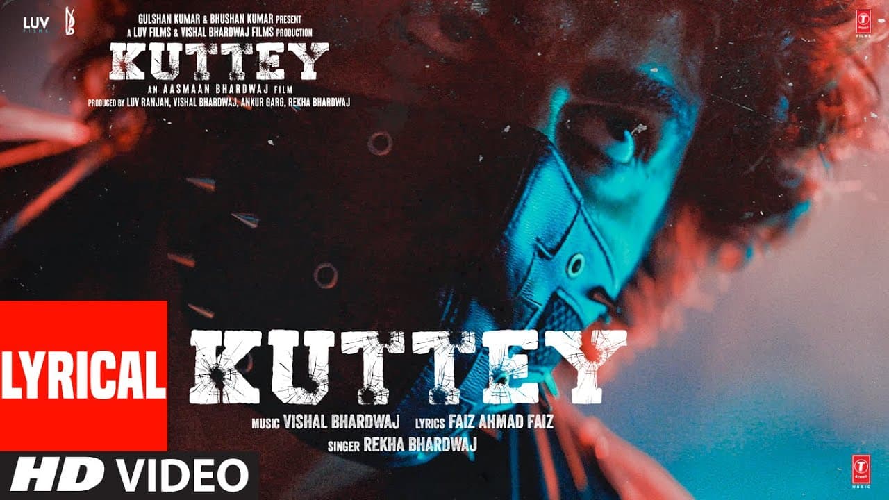 Kuttey Title Track (Lyrical) | Arjun Tabu Konkona Radhika Shardul |Vishal, Rekha, Faiz Ahmad Faiz