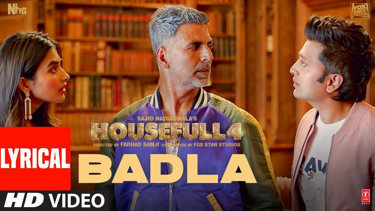 Badla Lyrical | Housefull 4 | Akshay K, Riteish D, Bobby D, Kriti S, Pooja, Kriti K |Farhad Samji