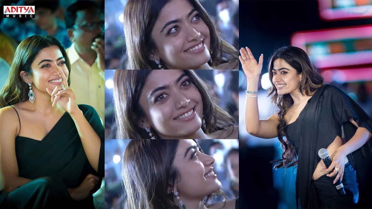 National Crush #Rashmika Mandana ❤️  Expressions ❤️  | Pushpa Pre-Release Event | Allu Arjun | DSP