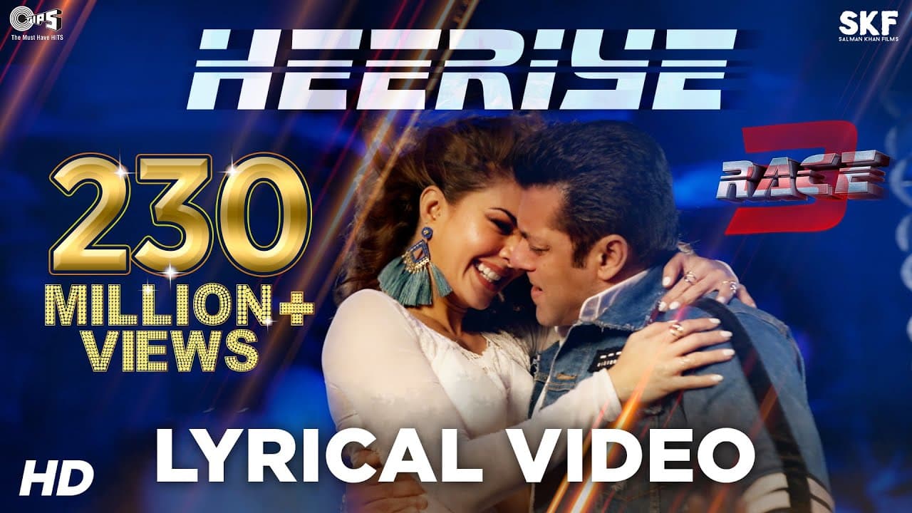 Heeriye Song Lyrical Video - Race 3 | Salman Khan, Jacqueline | Meet Bros ft.Deep Money, Neha Bhasin