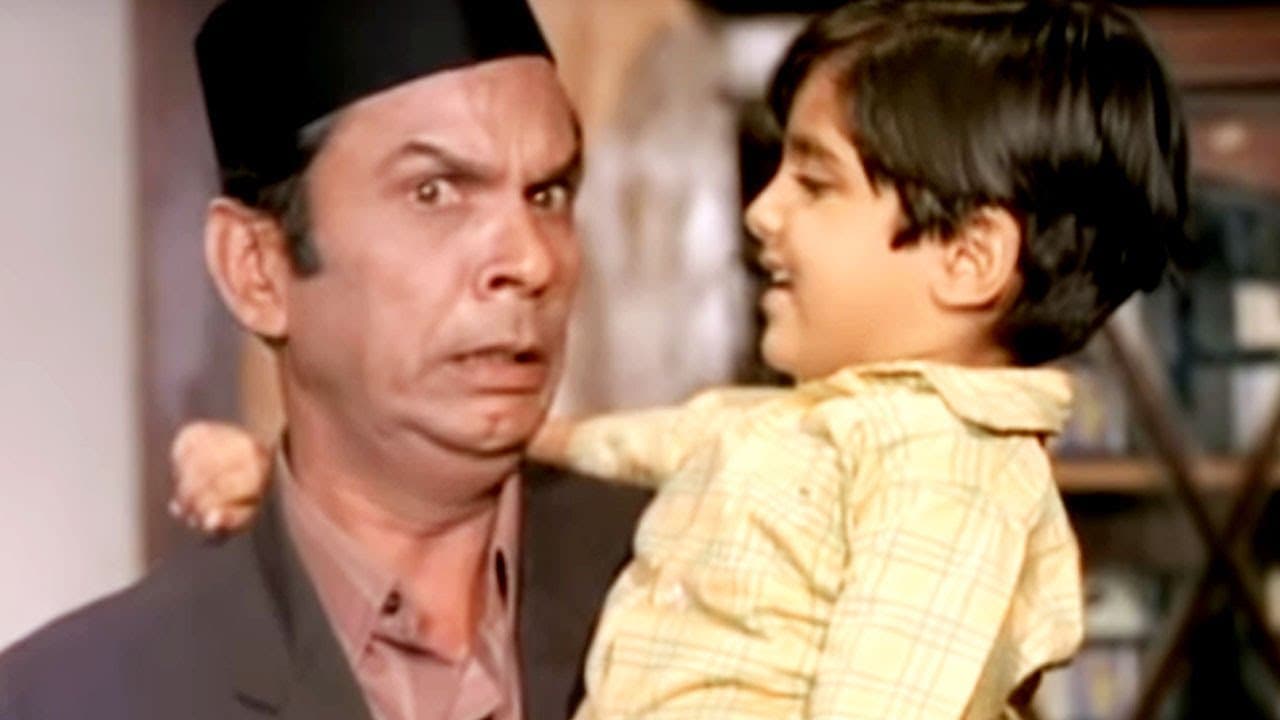 Johnny Walker brings his child to office | Sanjog | Comedy Scene 12/28