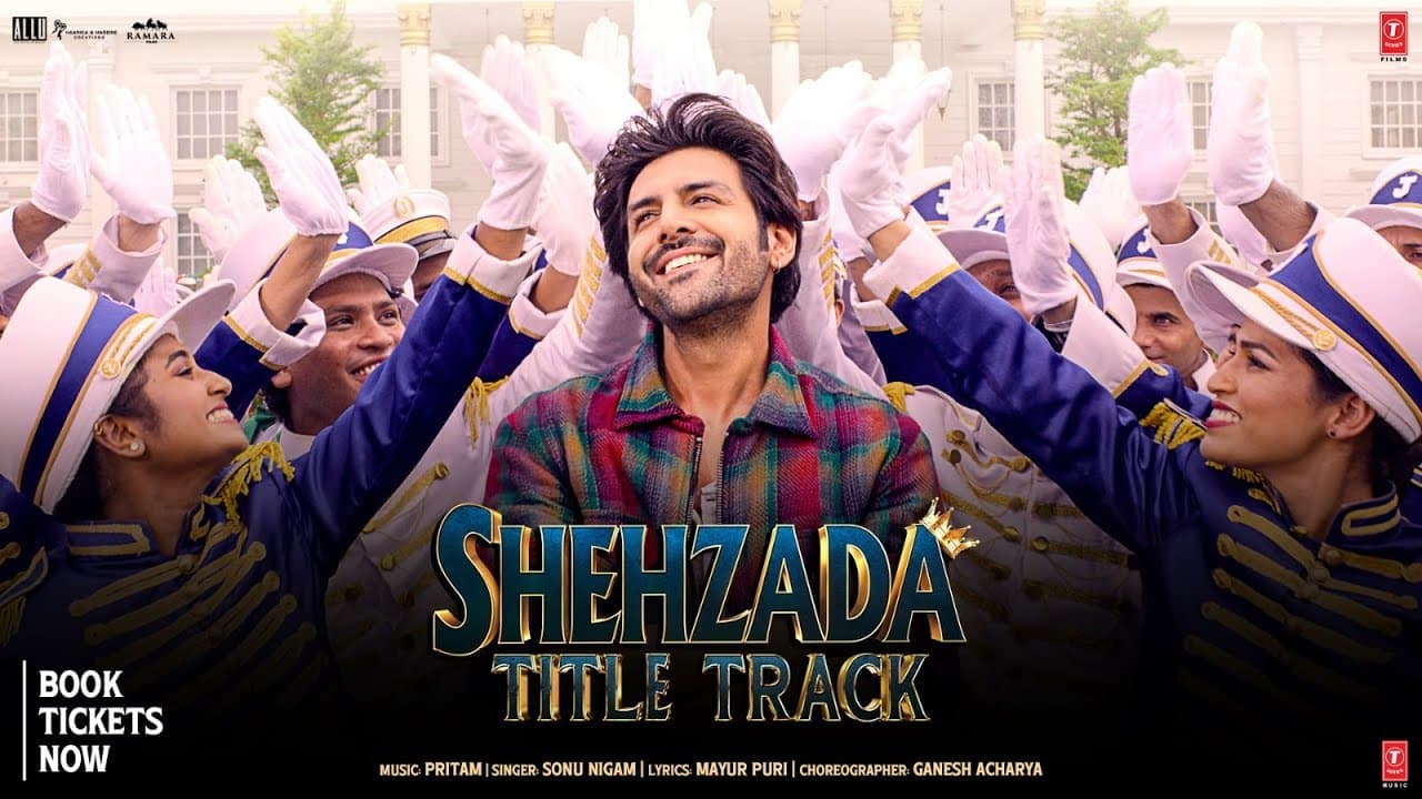 Shehzada Title Track (Video) | Kartik, Kriti | Sonu Nigam, Pritam, Mayur | Rohit D | Bhushan Kumar