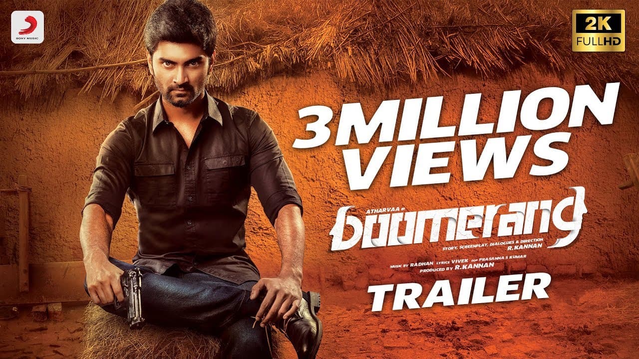 Boomerang Official Tamil Trailer | Atharvaa, Mega Akash | R Kannan | Radhan