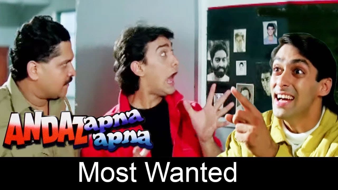Aamir Khan and Salman Khan in Police Station | Andaz Apna Apna | Comedy Scene | Bollywood Movies