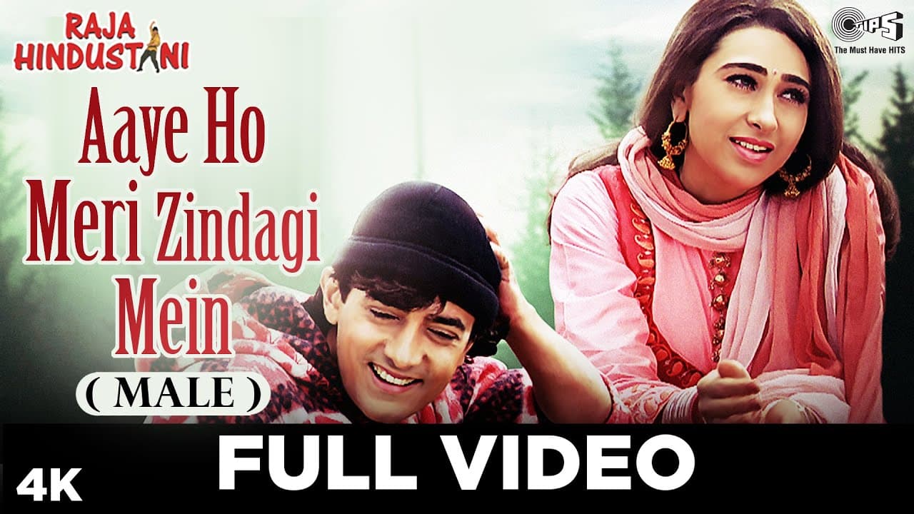 Aaye Ho Meri Zindagi Mein (Male) | Aamir, Karisma | Udit Narayan | Raja Hindustani | 90's Hit Hindi