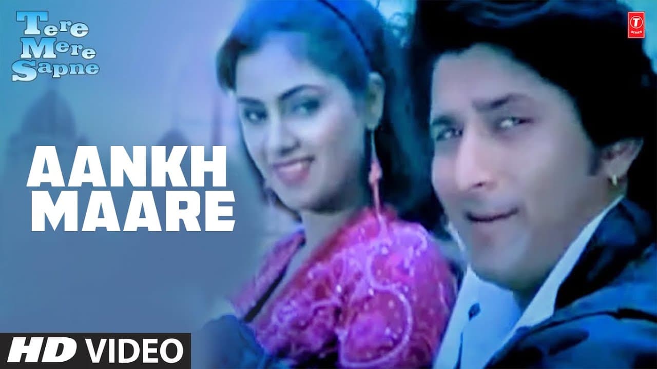 Aankh Maare - Full Video Song | Tere Mere Sapne | Kumar Sanu, Kavita Krishnamurthy | Arshad Warsi