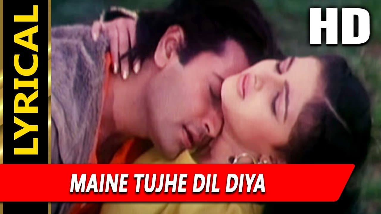 Maine Tujhe Dil Diya With Lyrics | Udit Narayan, Sarika Kapoor | Betaaj Badshah 1994 Songs | Mamta