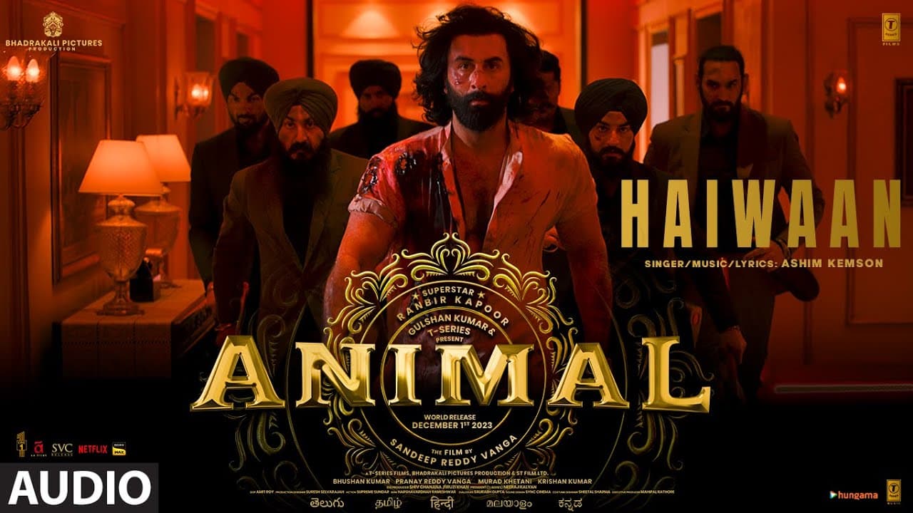 ANIMAL:HAIWAAN(Audio)|Ranbir Kapoor,Rashmika,Anil K,Bobby D|Sandeep V|Ashim Kemson|Bhushan K